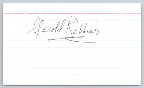 Harold robbins hand signed - robbins,